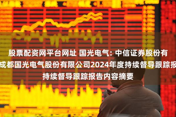 股票配资网平台网址 国光电气: 中信证券股份有限公司关于成都国光电气股份有限公司2024年度持续督导跟踪报告内容摘要